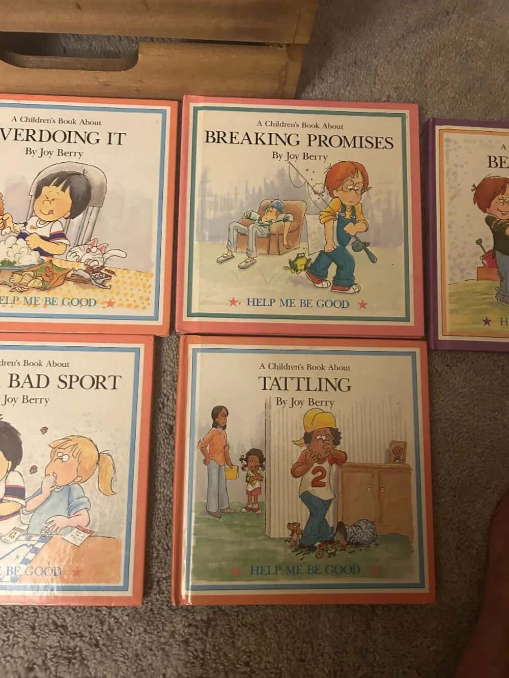 Vintage  Help me be good books by Joy Berry  set of 7   ,Being Mean,  Breaking P